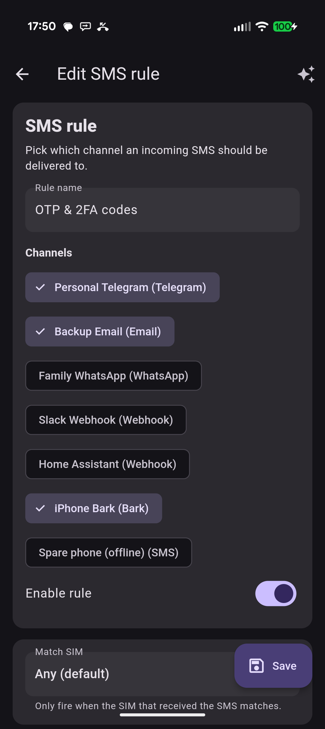 Multi-channel fanout with AI tag & spam-score filters